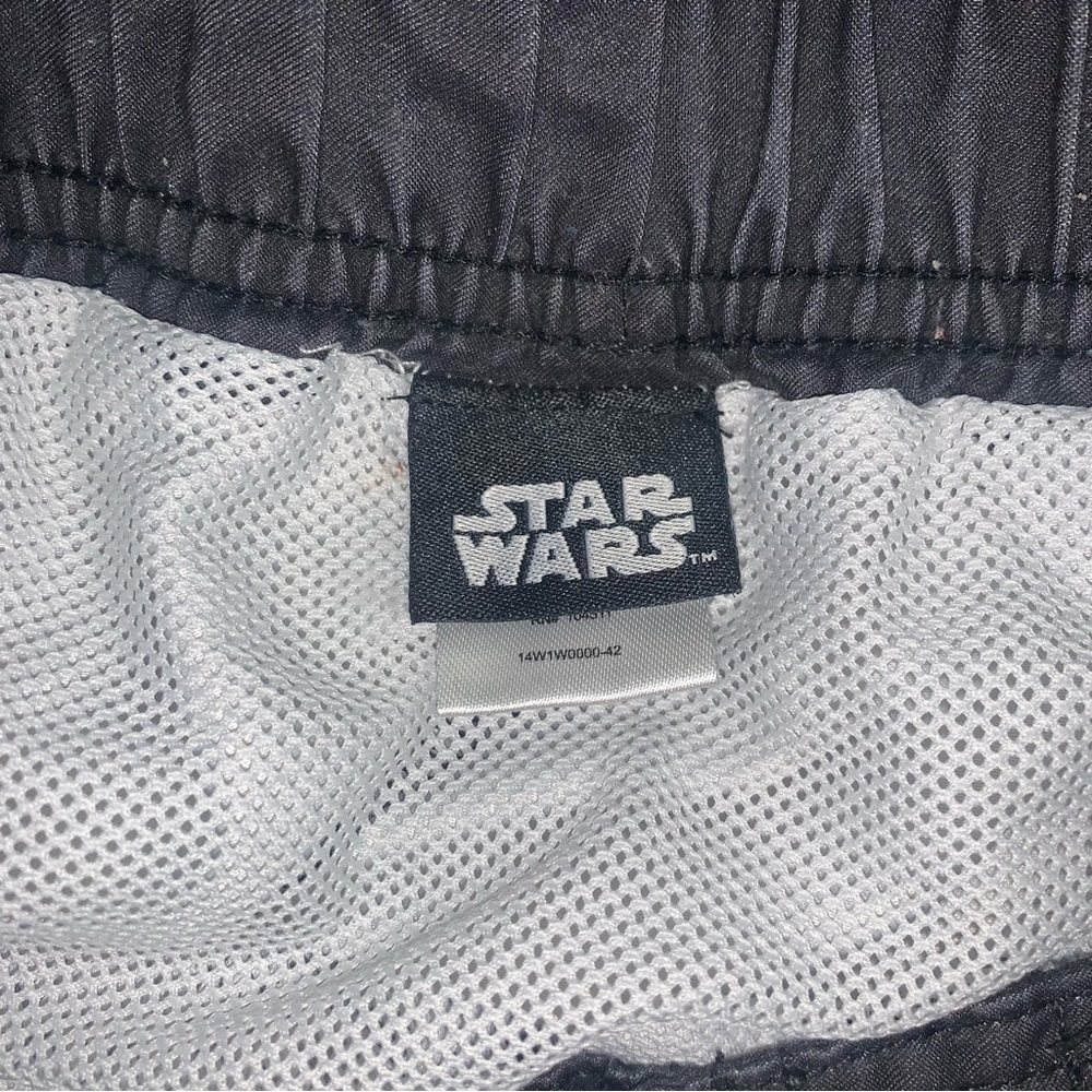 Star‎ Wars Board Swim Shorts Men’s Large Black Comic Print Elastic Waist - Picture 6 of 7